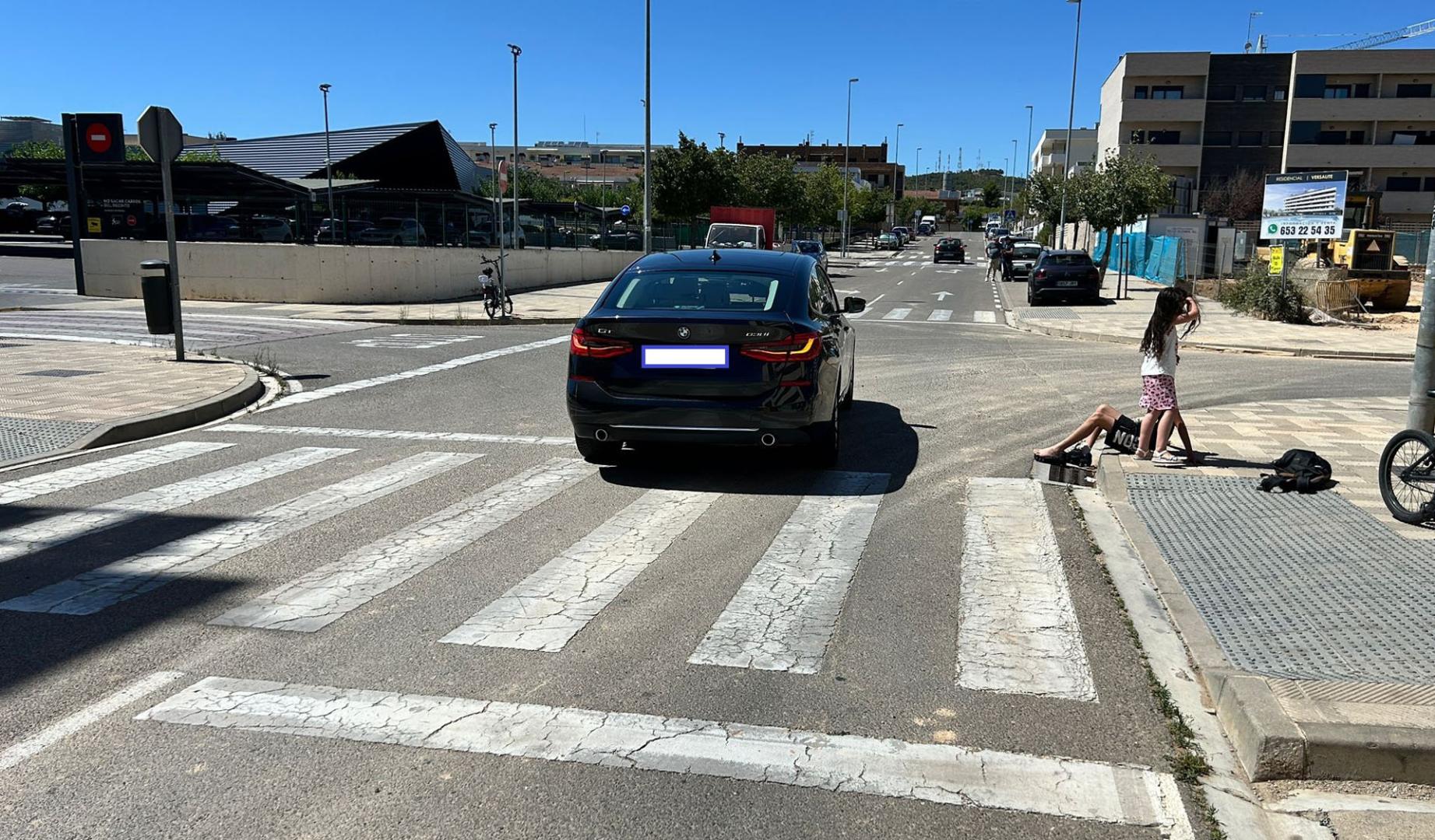 Cruce en el que ha tenido lugar el atropello en Tudela
