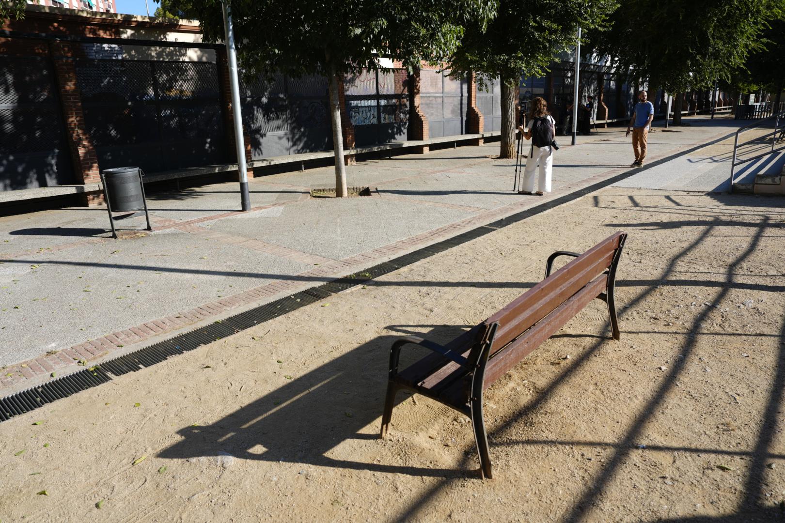 Parque de la Pegaso en el barrio de La Sagrera, en el distrito barcelonés de Sant Andreu, lugar en el que sucedieron los hechos