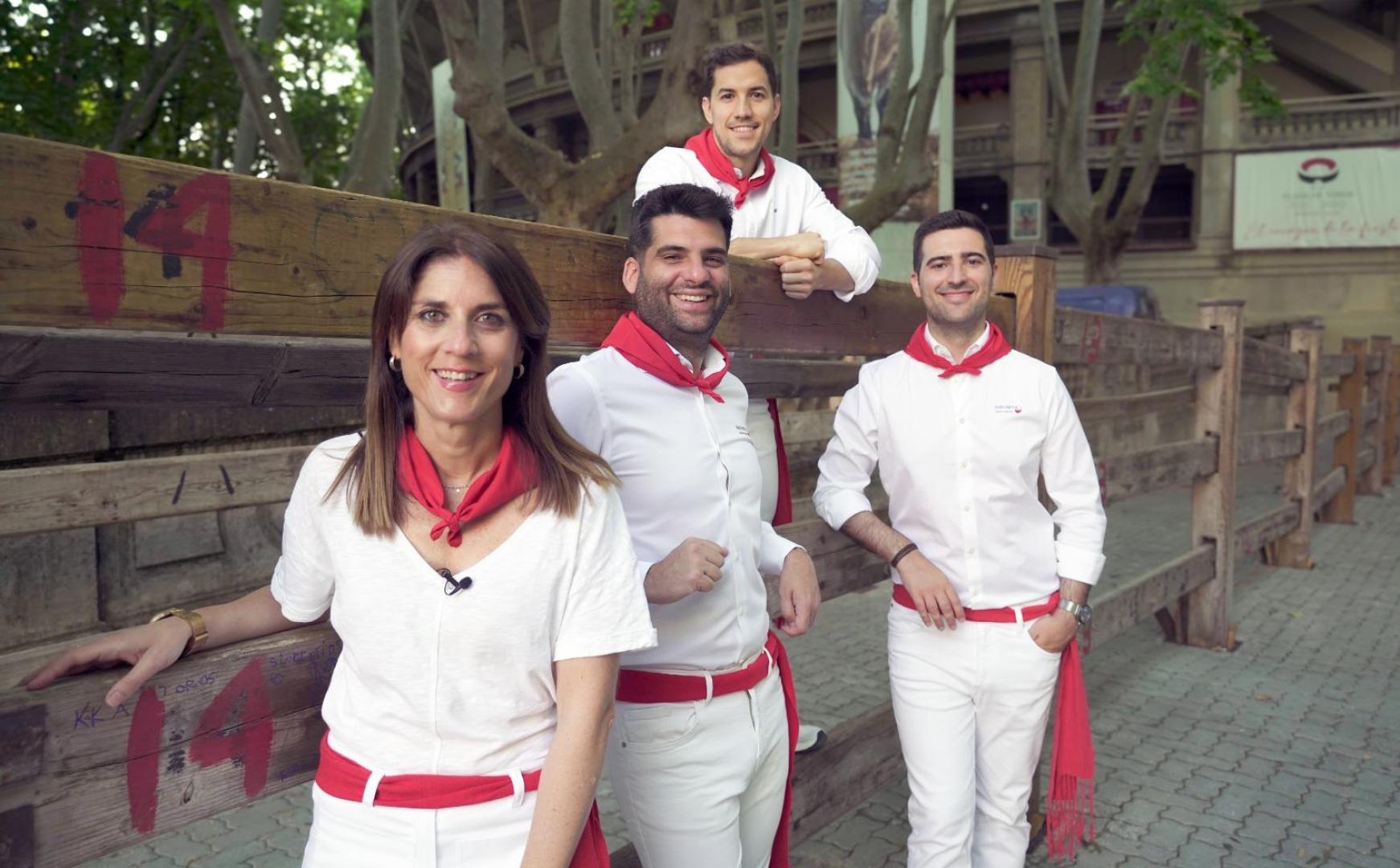 Parte del equipo de Navarra Televisión para estos Sanfermines