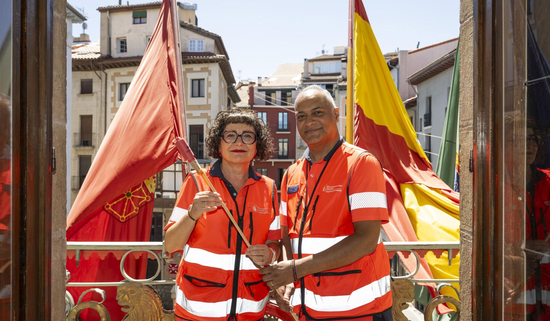 Araceli Sergio Aguilera y Clint Jean Louis Fernández lanzarán unidos hoy el Chupinazo de San Fermín.