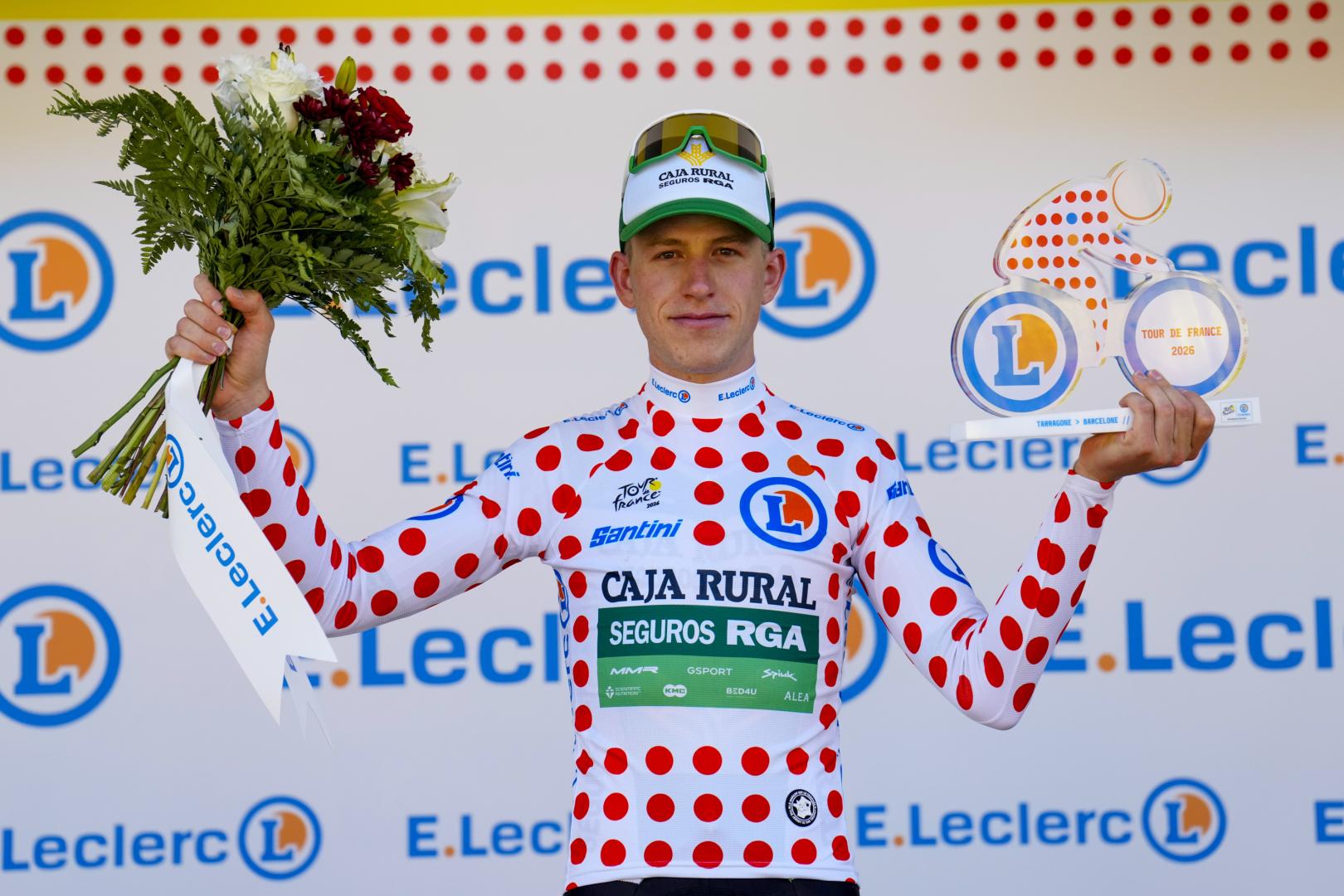 Molenaar, con el maillot de topos del Tour.
