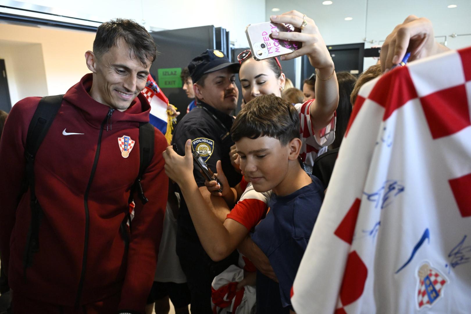 Ante Budimir, a su llegada a Croacia el pasado 4 de julio después de haber disputado el Mundial
