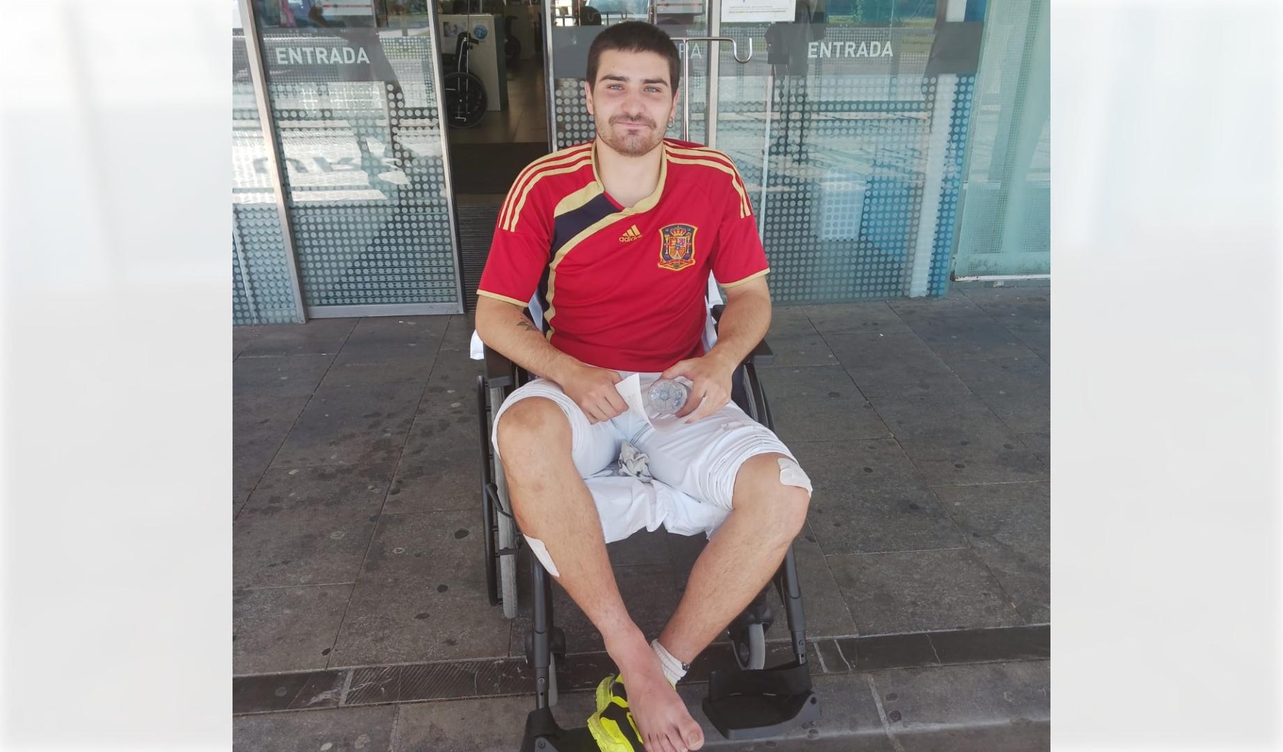 Samuel Bernardos, a su salida del HUN.