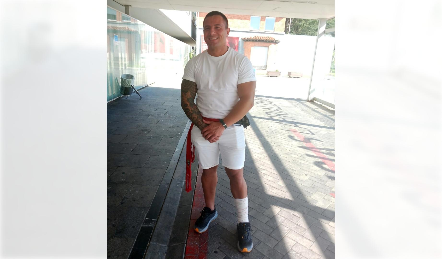 Lucas Cordero Garmendia, tras ser atendido en el HUN