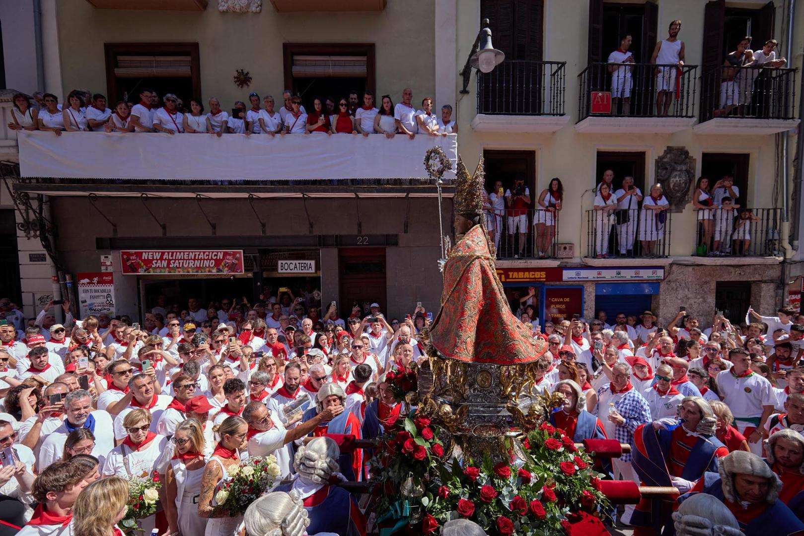 Foto de la Procesión de San Fermín 2026 en Pamplona.