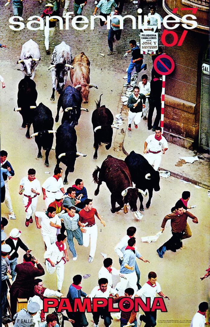 Cartel de 1967. A la izquierda, con pañuelo, faja y periódico en una mano, aparece Pedro Arana.