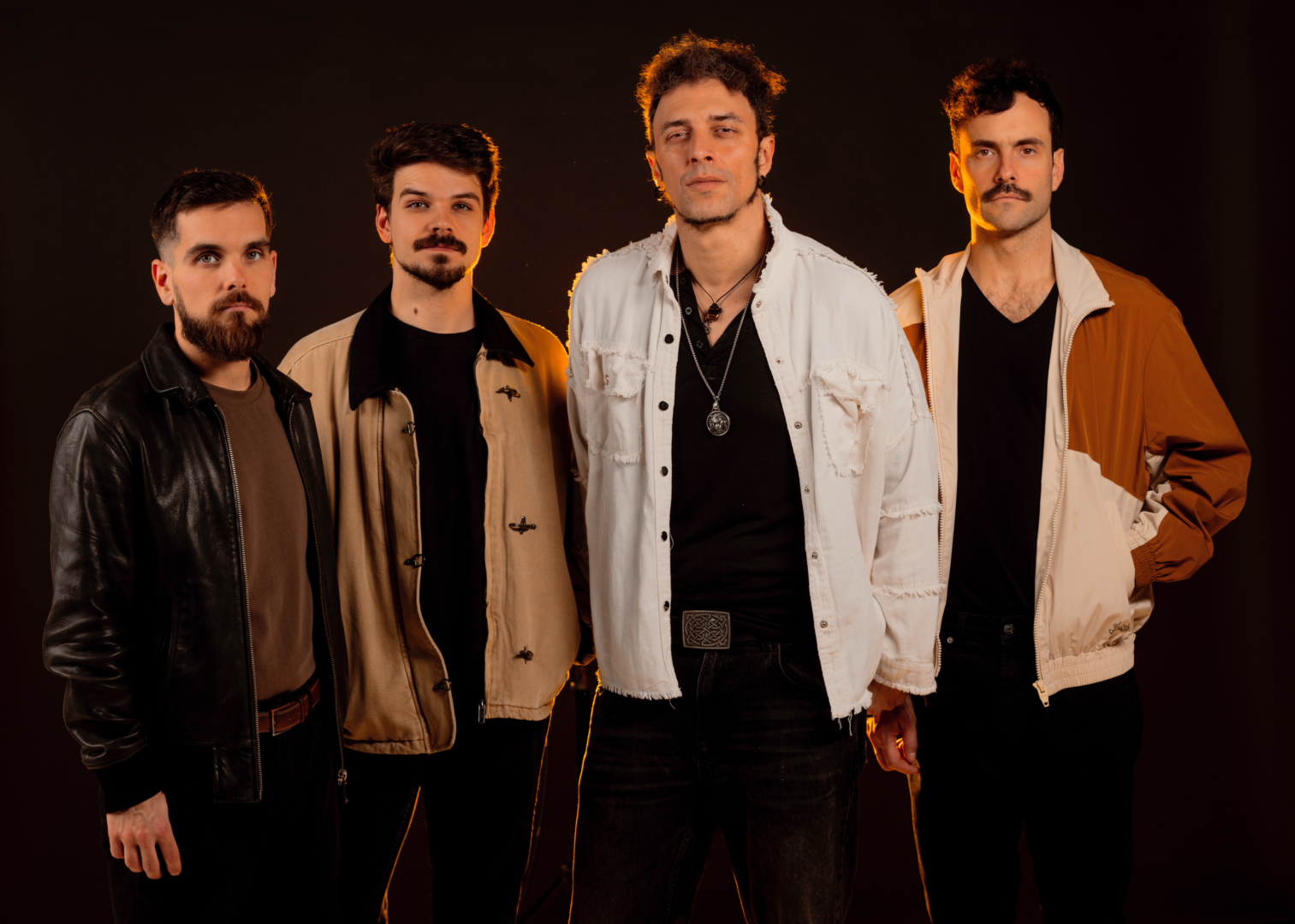 Daniel del Valle, Erlantz Prieto, Gabriel de la Rosa y Joshua Froufe, componentes del grupo vizcaíno Shinova.