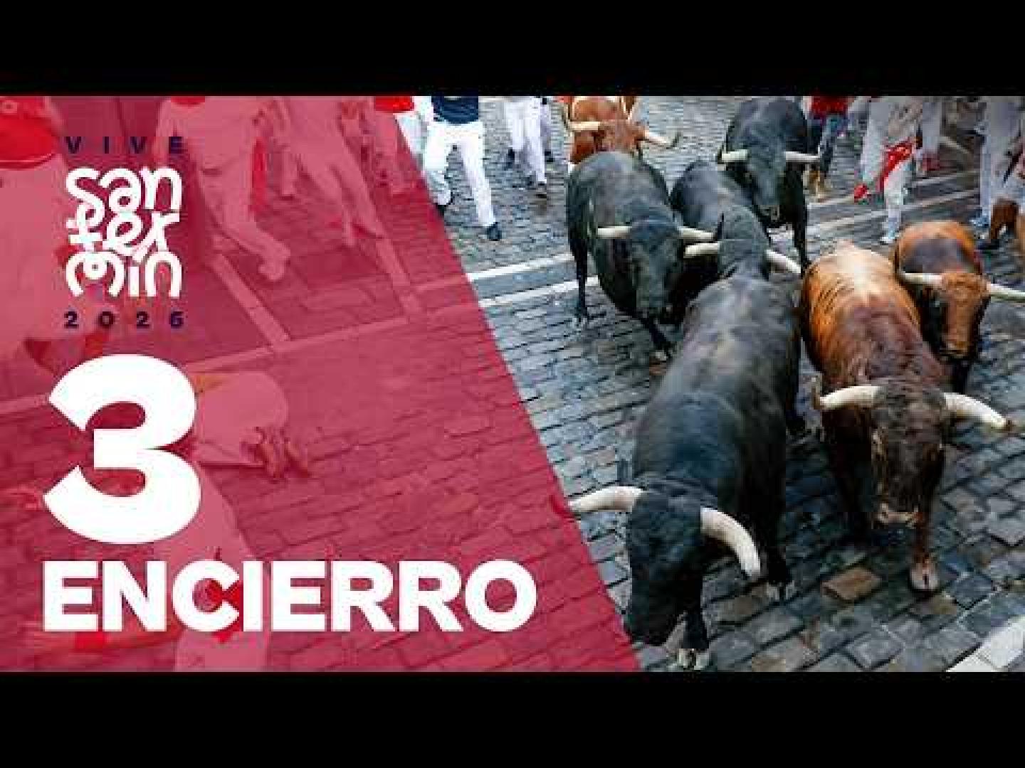 Con la salida de los toros de Victoriano del Río de los corrales arranca el tercer encierro de San Fermín en este 2026. El encierro ha durando 2 minutos, 27 segundos. Muchas caídas en un tercer encierro muy accidentado, que ha dejado imágenes trepidantes y muchos nervios ante una manada dividida, que ha provocado montones, empujones y muchos golpes durante todo el recorrido.
Toda la información: https://www.rtve.es/noticias/san-fermin/