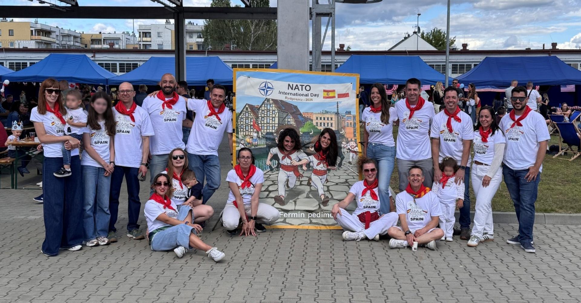 Imagen de la celebración de San Fermín en la base de la OTAN en Polonia.