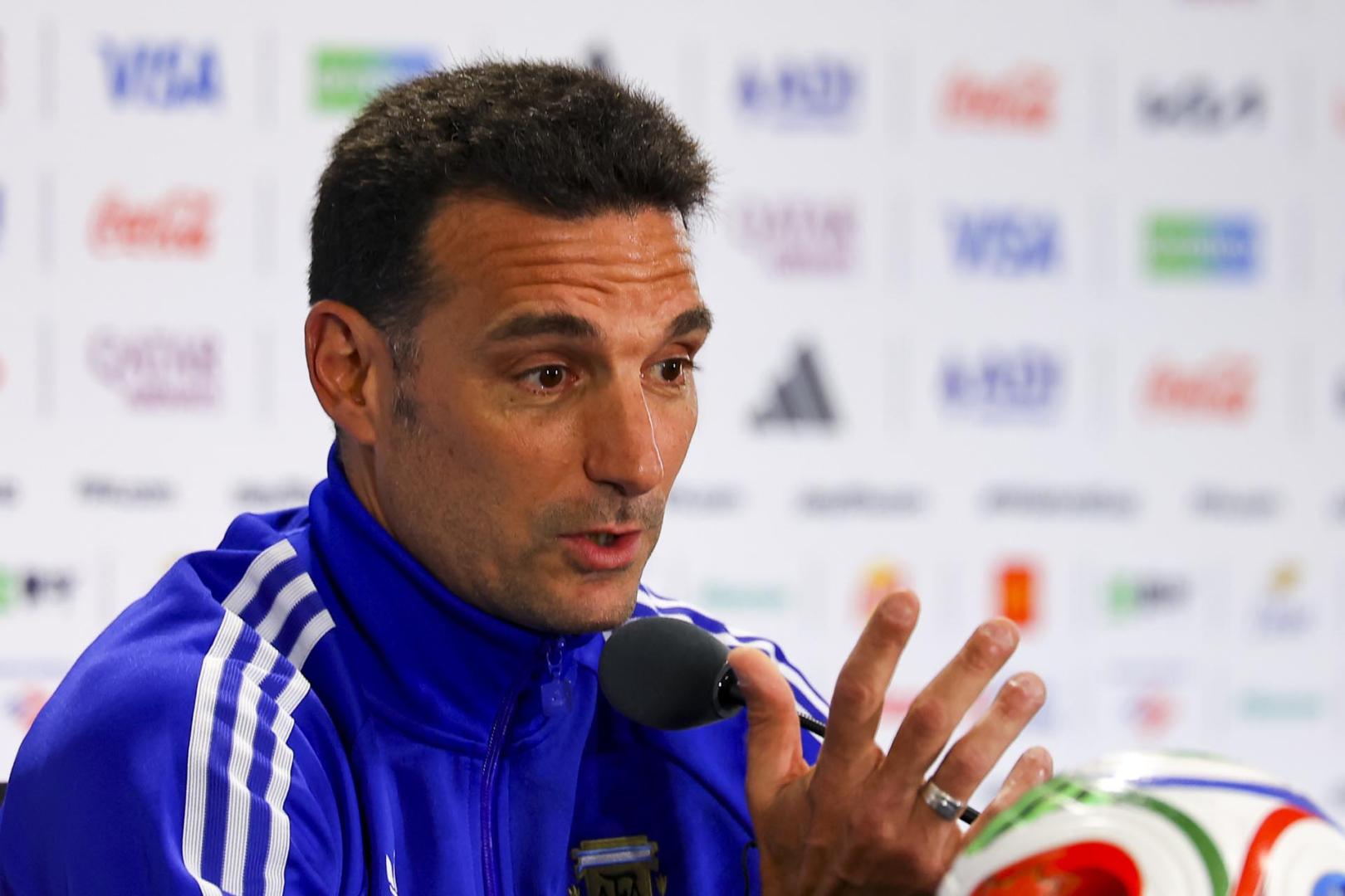 Lionel Scaloni, seleccionador de Argentina, en rueda de prensa