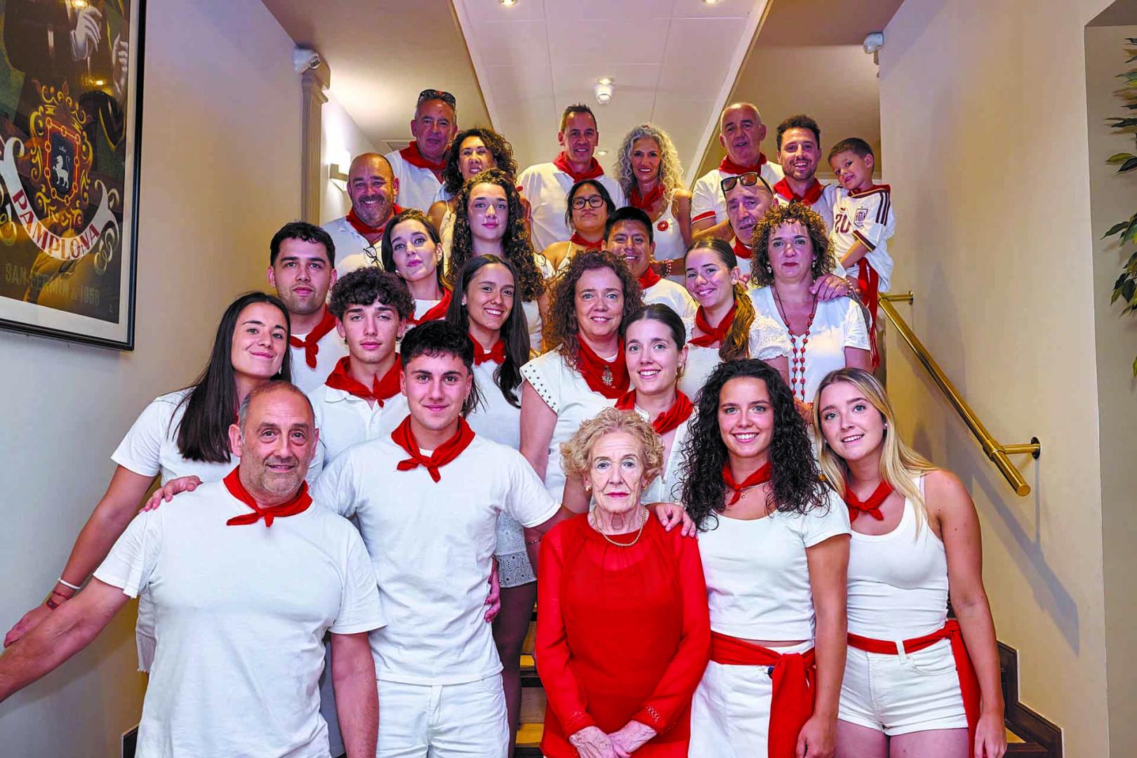 La familia Aldaz este año en la comida tradicional el día 6 de julio