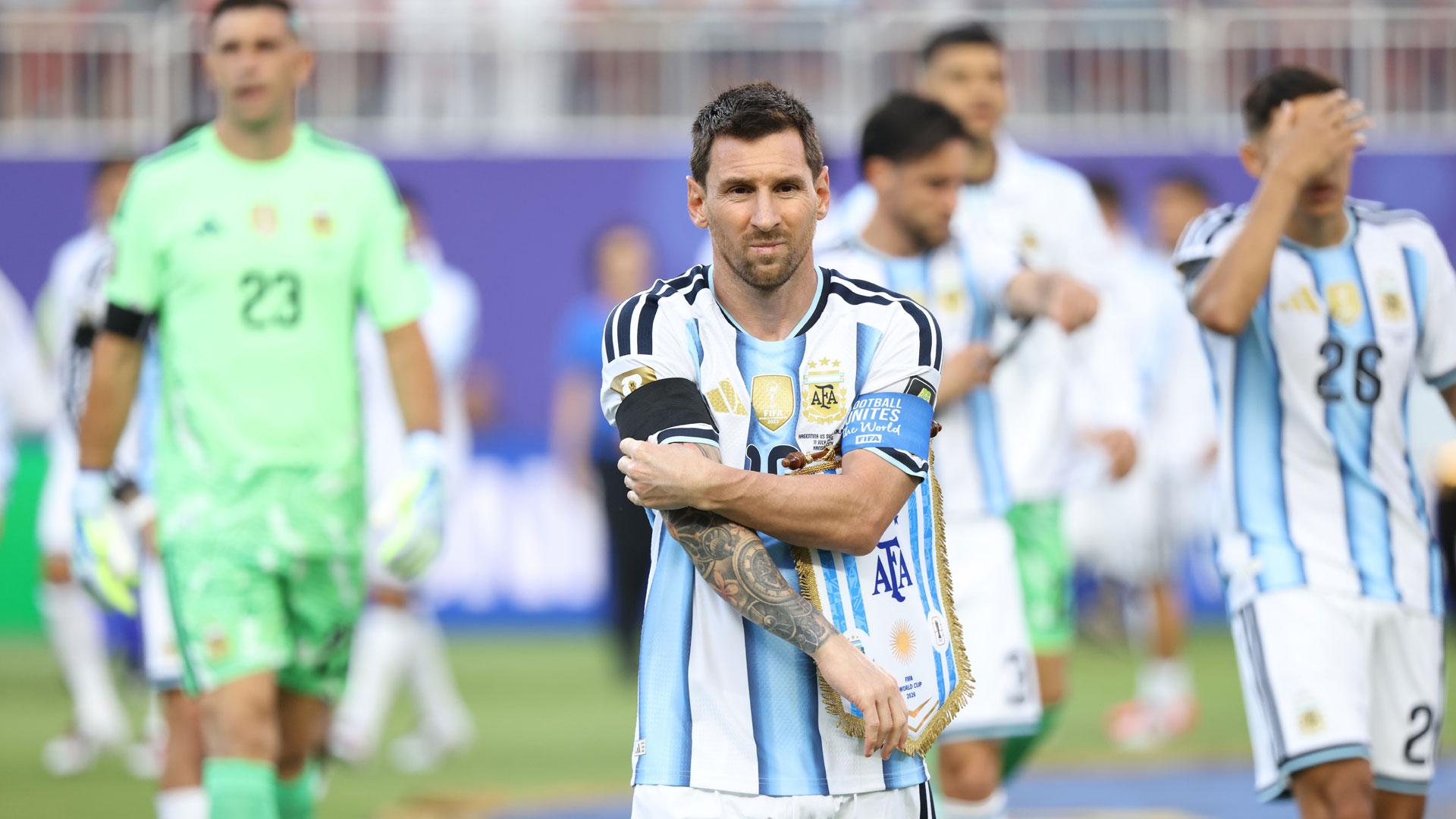 Lionel Messi de Argentina en el partido de cuartos de final del Mundial de la FIFA 2026 entre Argentina y Suiza