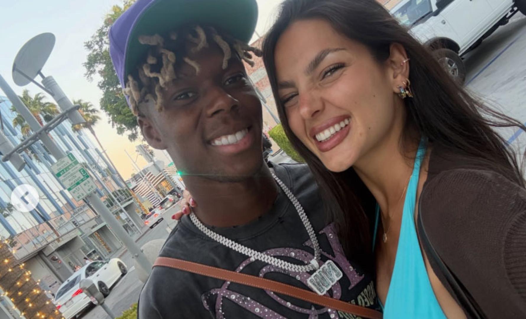 Ainhi García y Nico Williams, en una de las fotos publicadas en el perfil de Instagram de la joven para felicitar el cumpleaños del futbolista