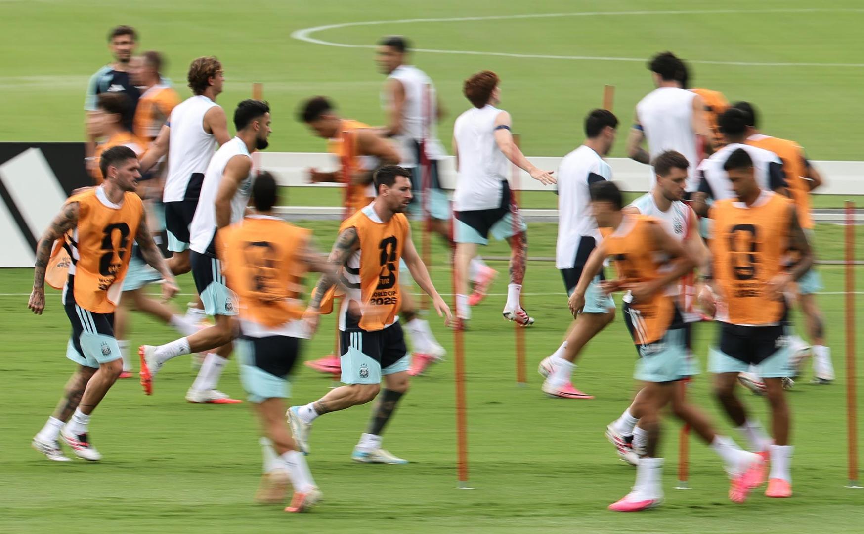Entrenamiento de la selección argentina