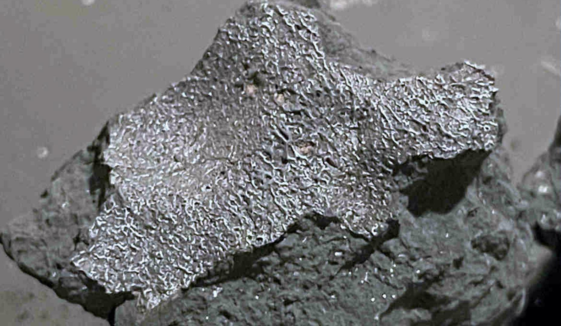 Fotografía cedida por SETI Institute donde se muestra un fragmento del meteorito de Hillsborough