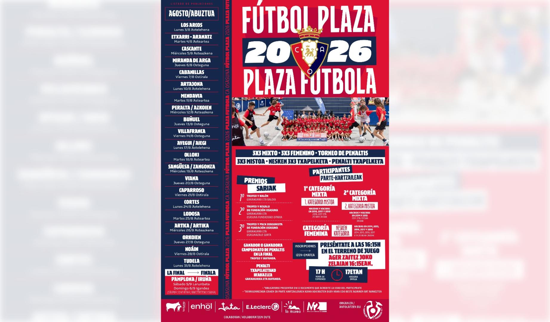 Cartel de la edición de 2026 del Fútbol Plaza Osasuna