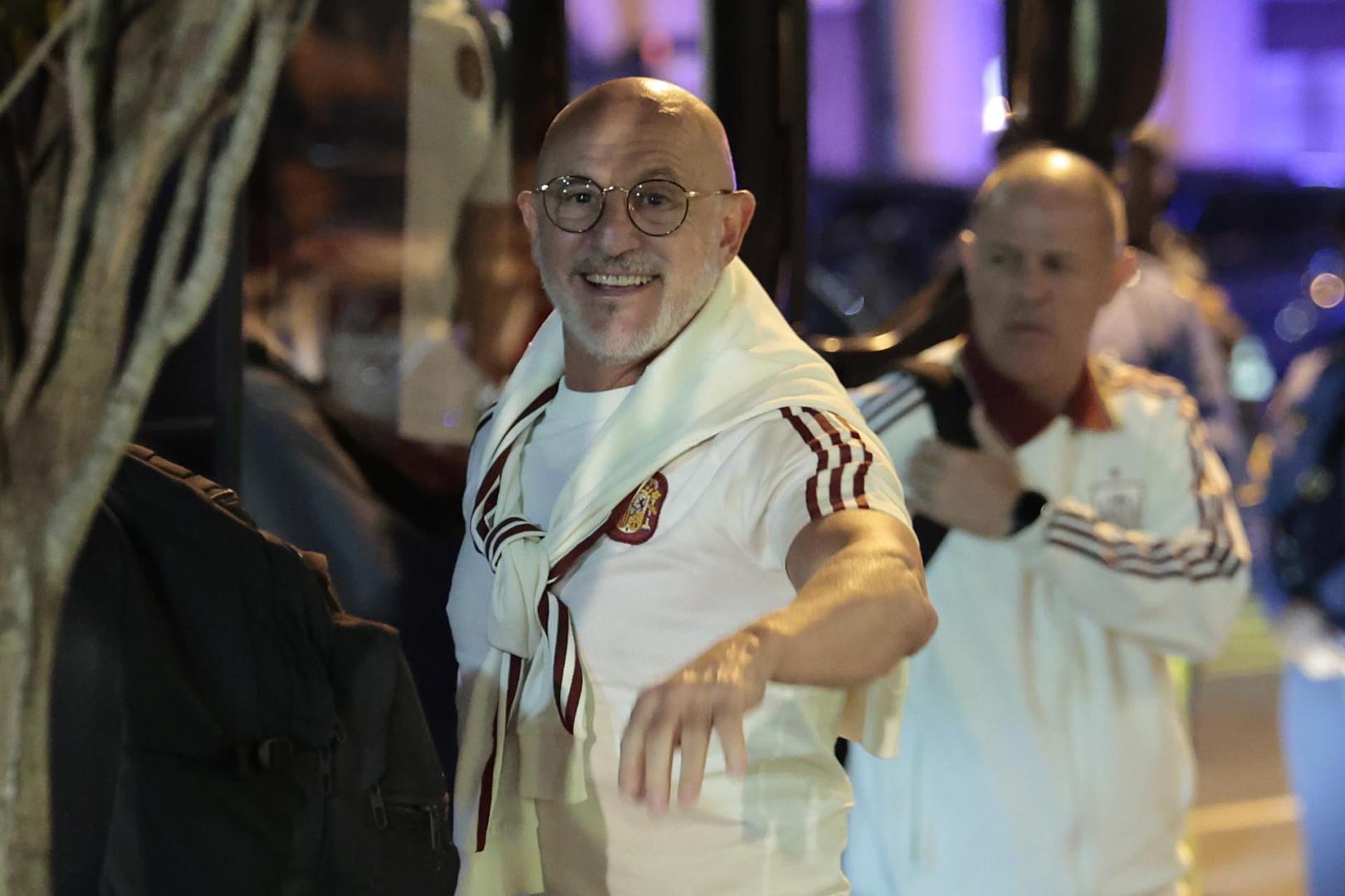 Luis de la Fuente, a su llegada el miércoles al hotel de concentración de la selección española en Nueva York