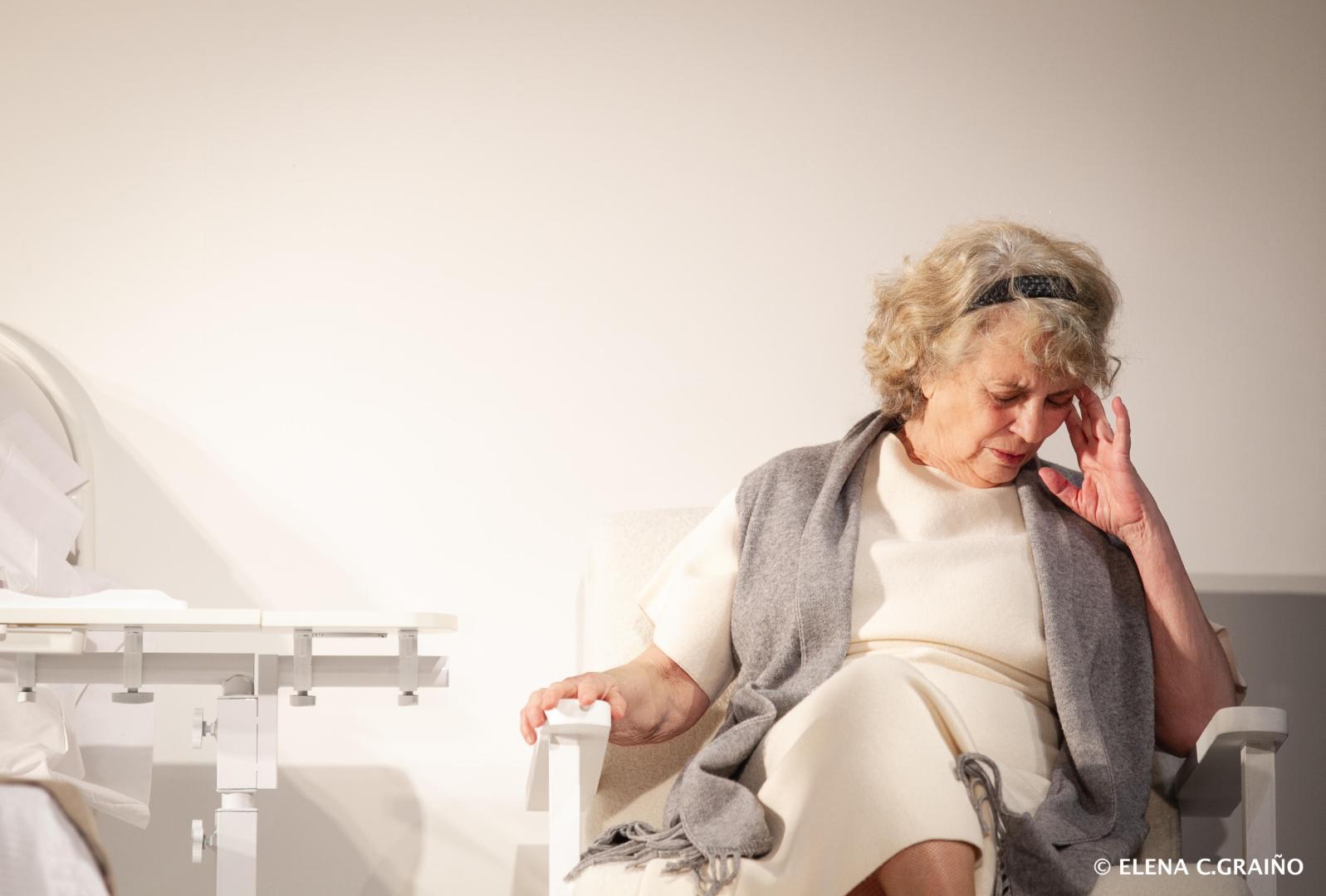 La veterana actriz Gloria Muñoz, que interpreta a Michka, protagonista de la obra teatral ‘Las Gratitudes’, que se presenta esta noche en La Cava del 27º Festival de Olite