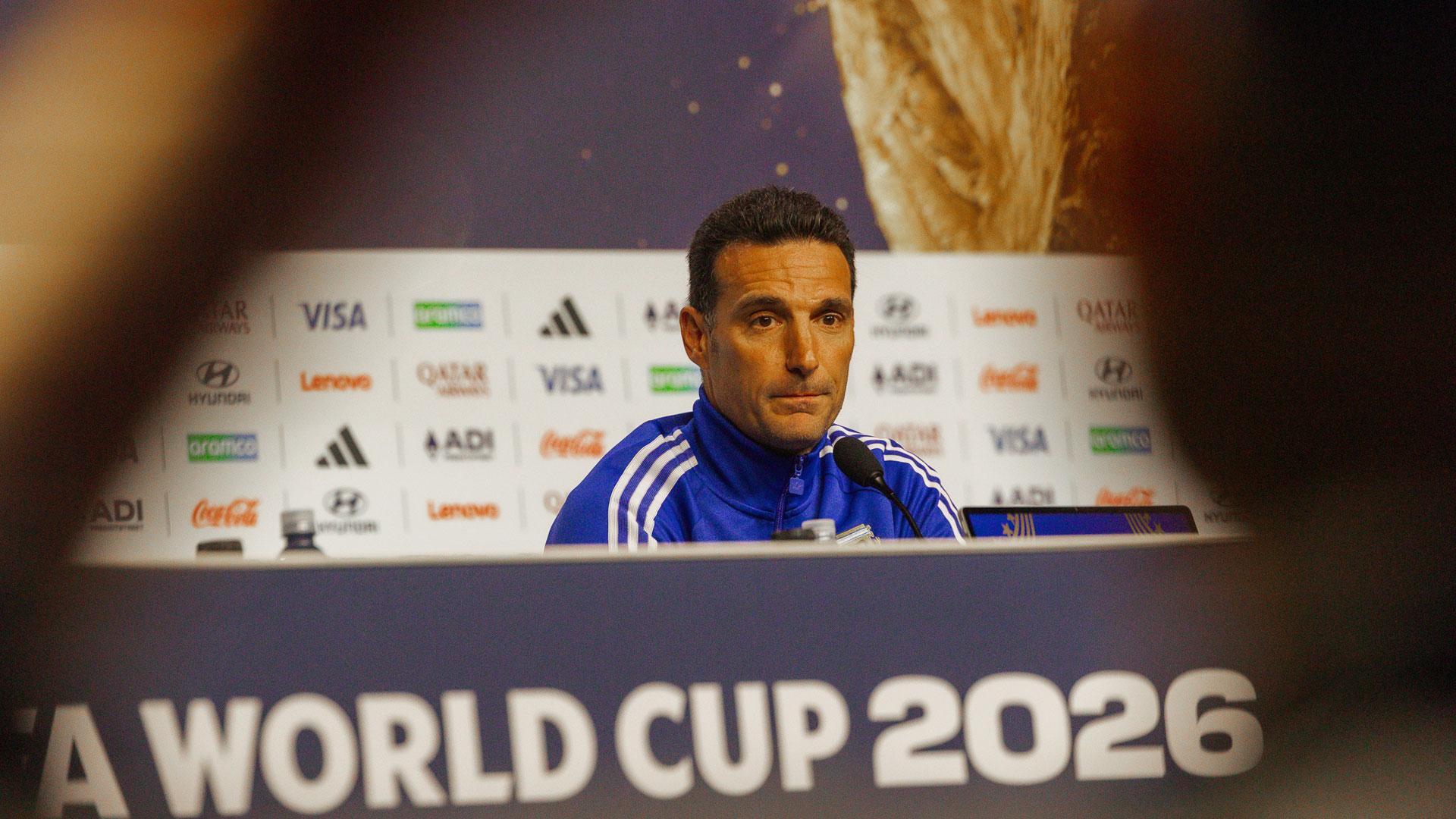El seleccionador de Argentina, Lionel Scaloni, en la rueda prensa previa a la final del Mundial 2026