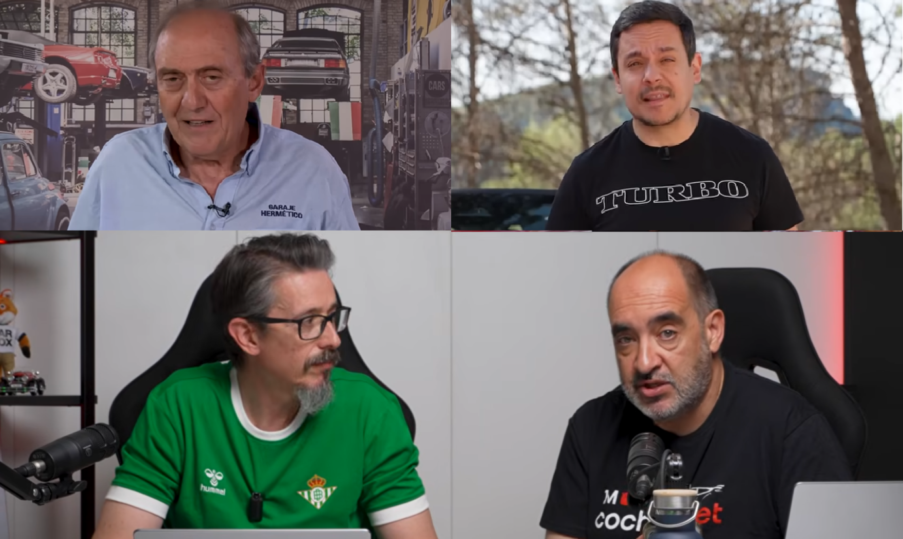 De izquierda a derecha y de arriba abajo, Máximo Sants, Guille García Alfonsín, Juan Carlos Grande y Joan Dalmau.
