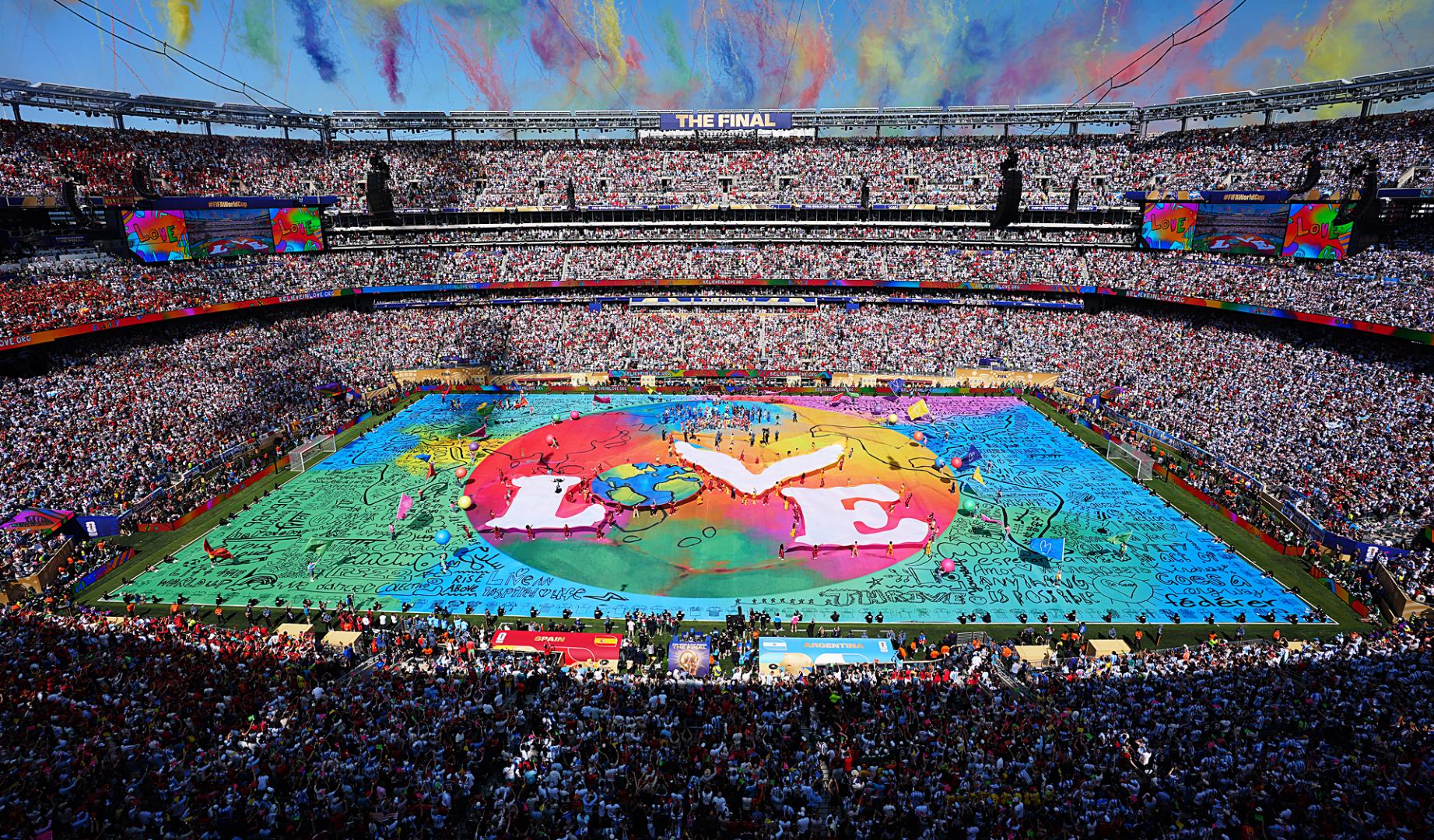 Imagen que muestra el show de descanso durante la final del Mundial