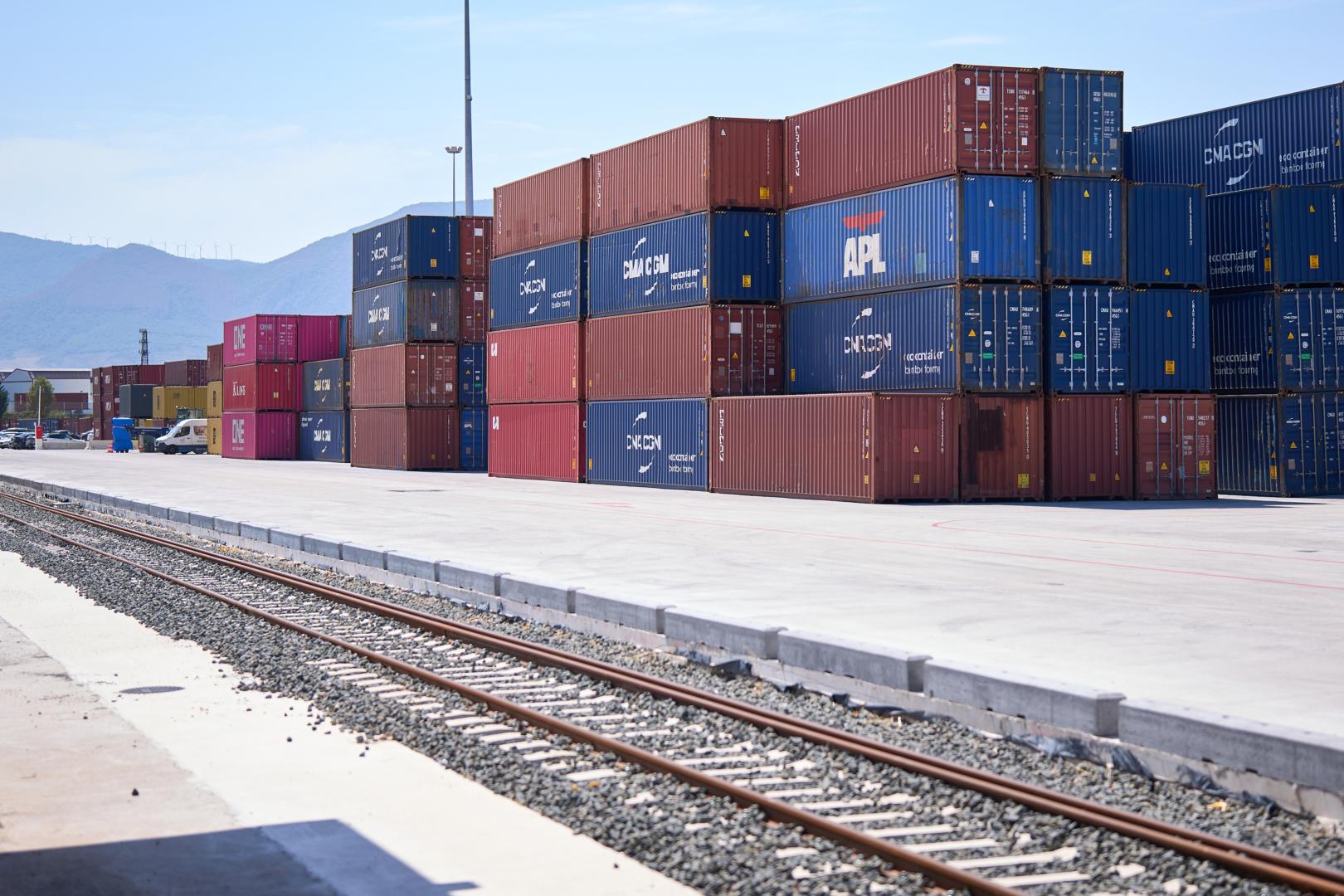 Instalaciones de la terminal intermodal de Noáin recientemente modernizada