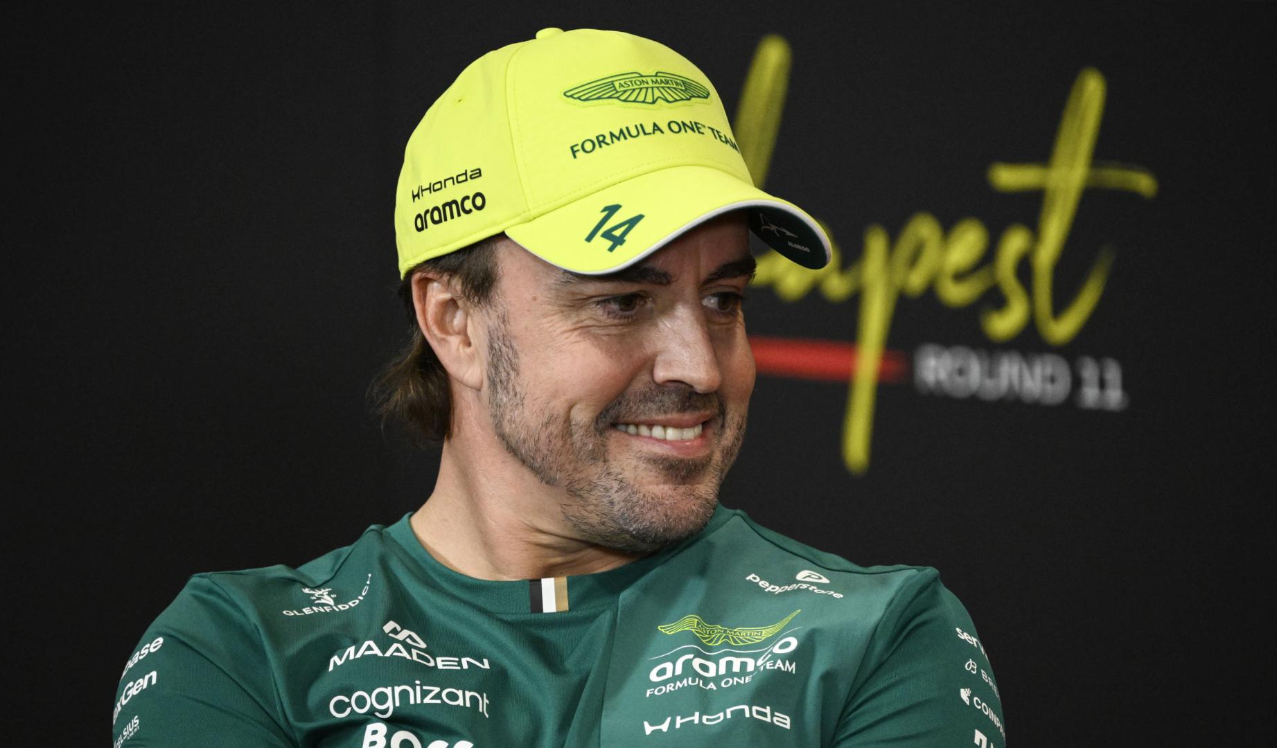 Fernando Alonso durante la rueda de prensa de este jueves previa al GP de Hungría