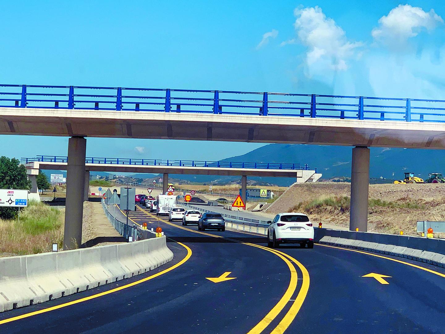 La autovía A-23 o variante de Sabiñanigo, con las obras paradas