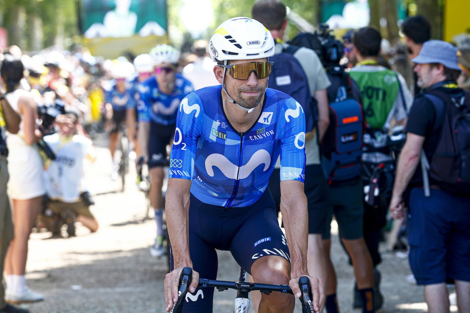 Nelson Oliveira, en una etapa del Tour.