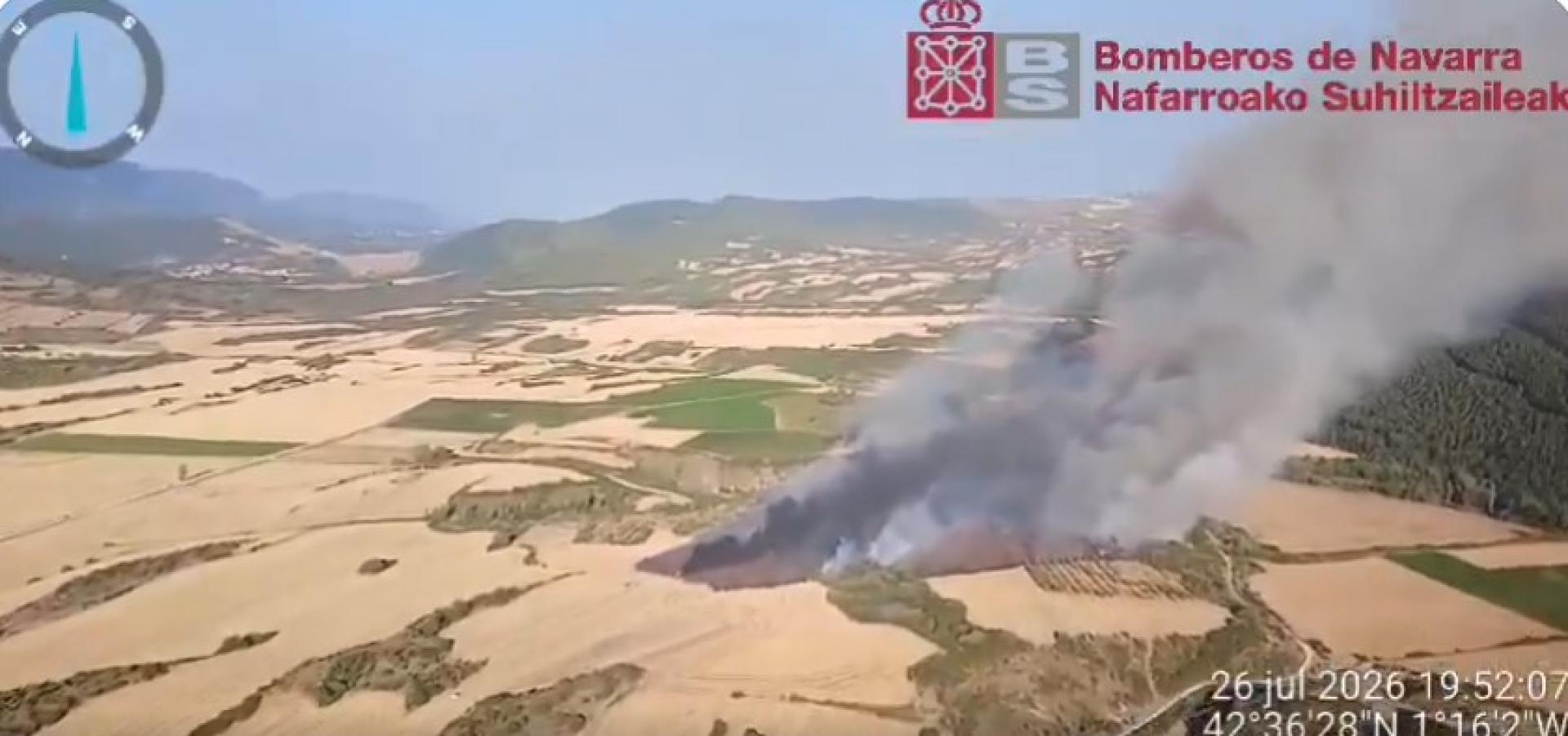 Foto del incendio en Liédena