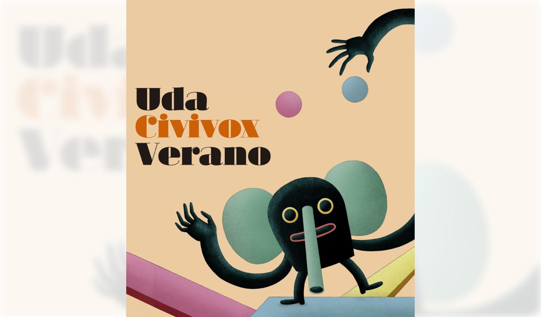 Cartel anunciador del programa de verano en Civivox