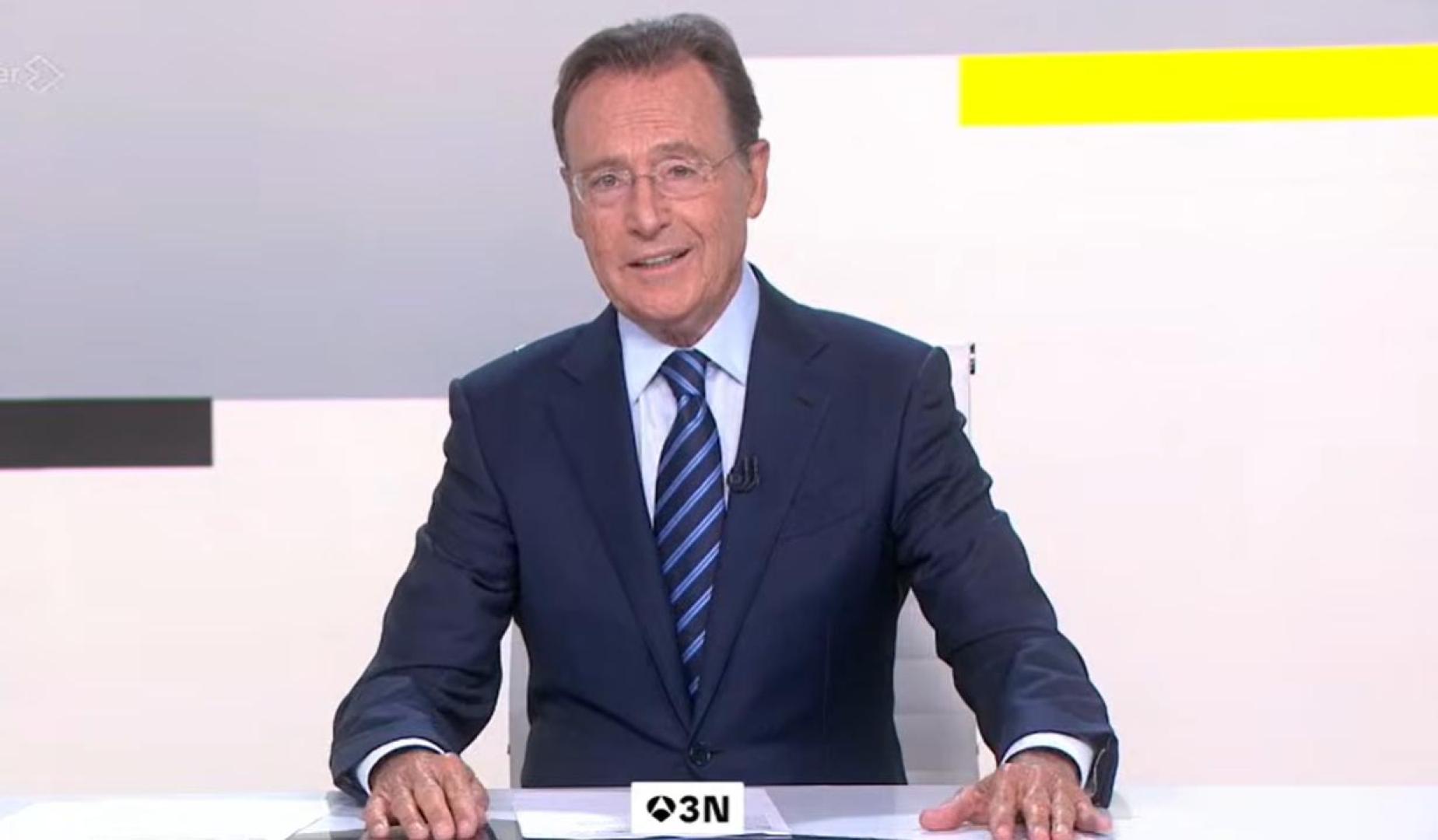 Matías Prats, en el informativo del fin de semana de Antena 3