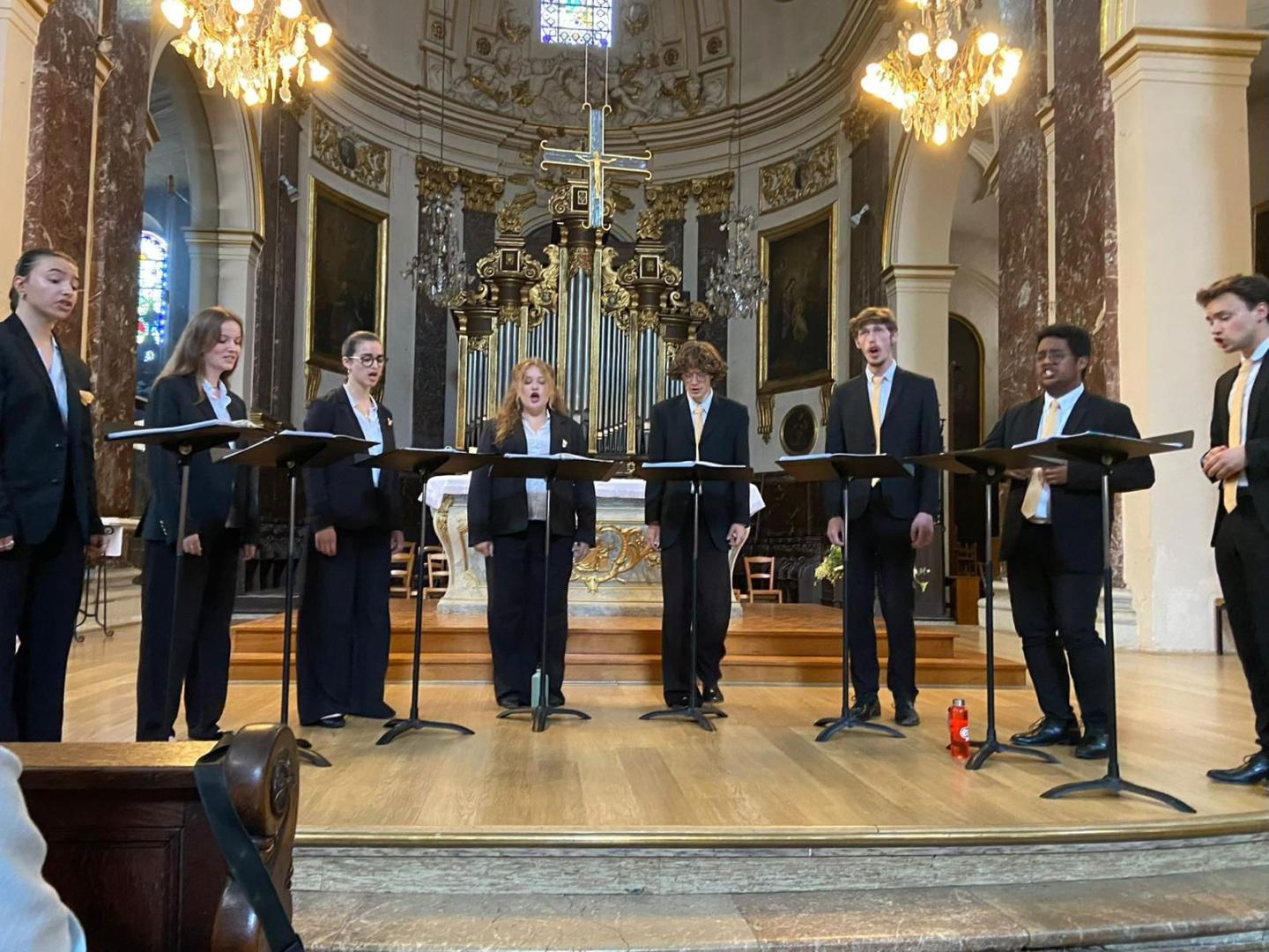 El Conjunto Vocal Magnum Mysterium, hoy en la Catedral de Pamplona.