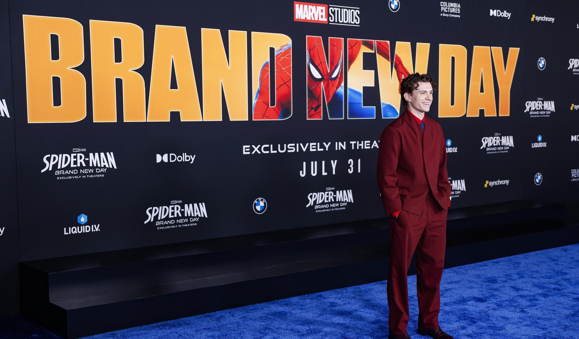 Tom Holland posa en la presentación de "Spider-Man: Brand New Day"