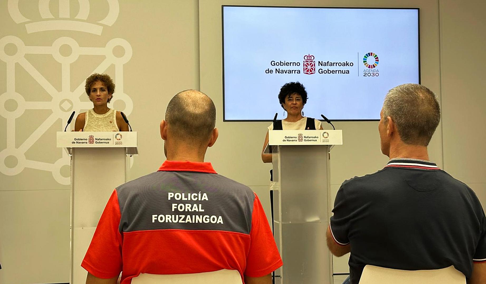 María Chivite, durante la rueda de prensa de este jueves 30 de julio