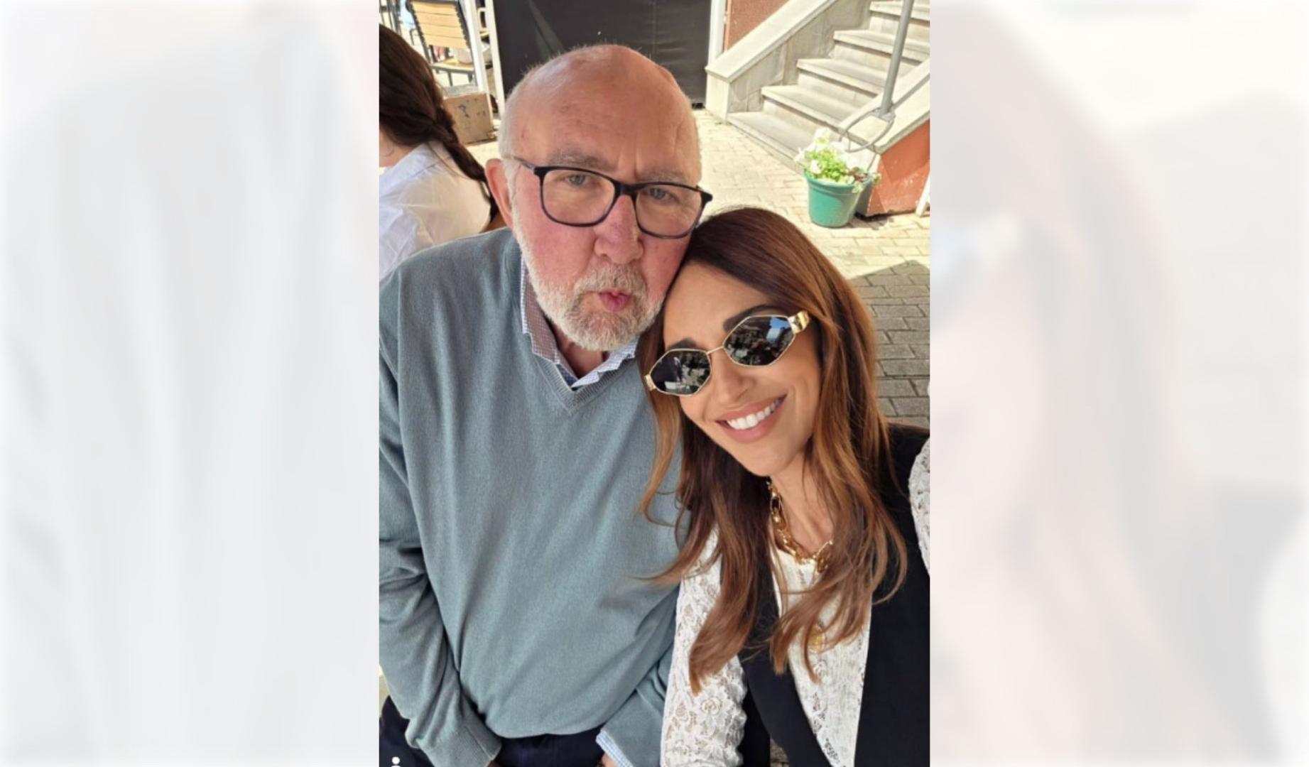 Paula Echevarría, junto su padre, en la instantánea que compartió la actriz en Instagram con motivo del último Día del Padre