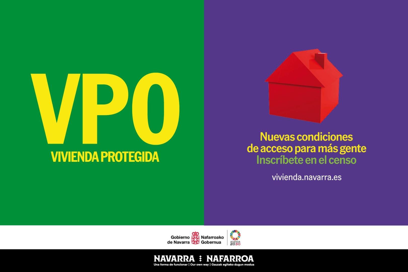 Cartel de la campaña de comunicación con las novedades en el Censo de Vivienda Protegida