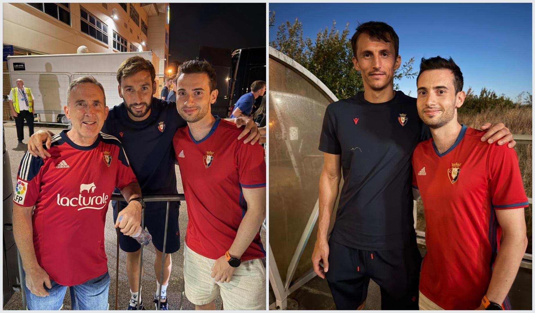 Alex Pérez Henderson (27 años) y su padre Colin (57 años) junto a Moncayola y Budimir