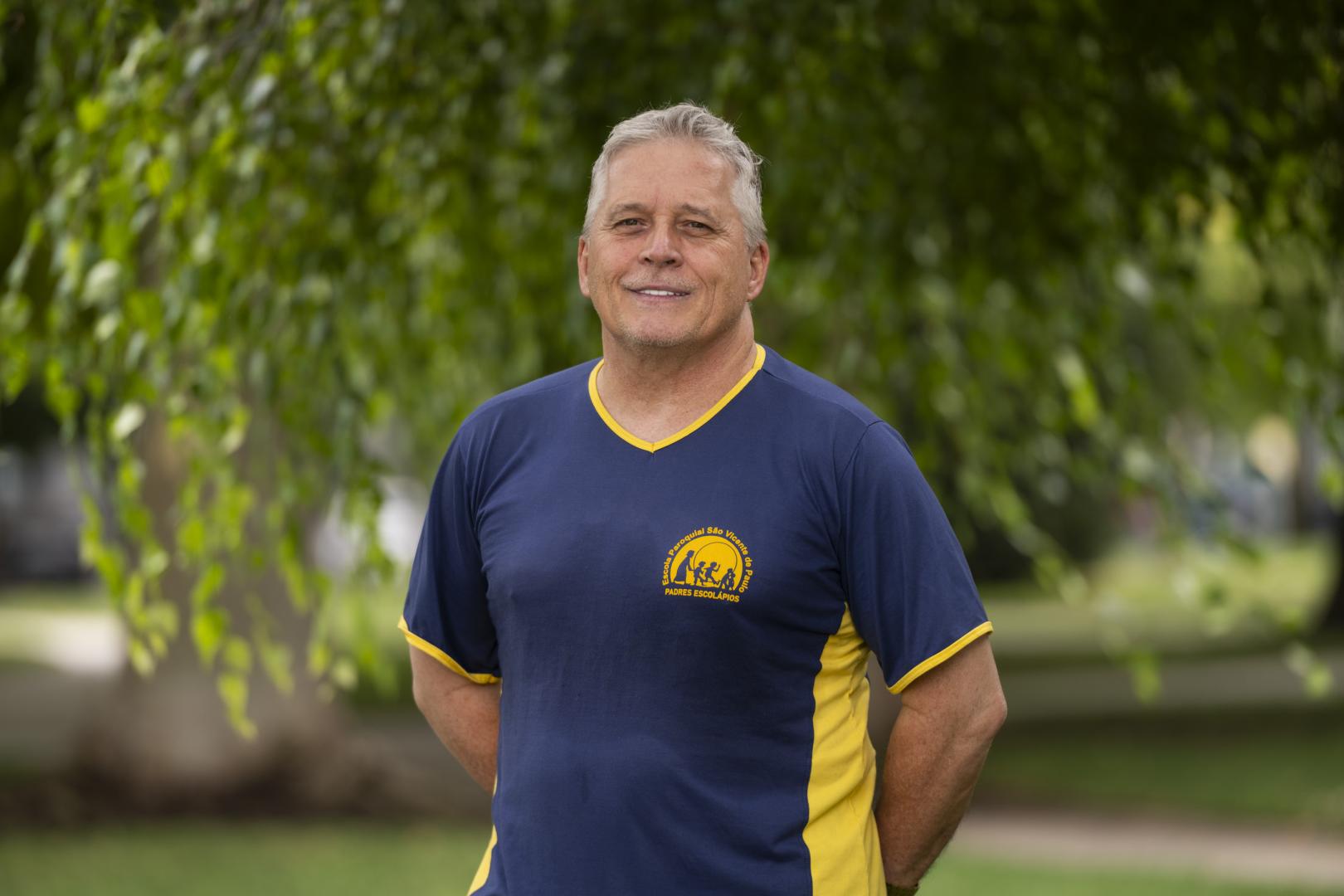 José Carlos Fernández Jorajuría (Pamplona, 1963) es misionero escolapio en Brasil. En la imagen, en Zizur, donde descansa en vacaciones con su familia.