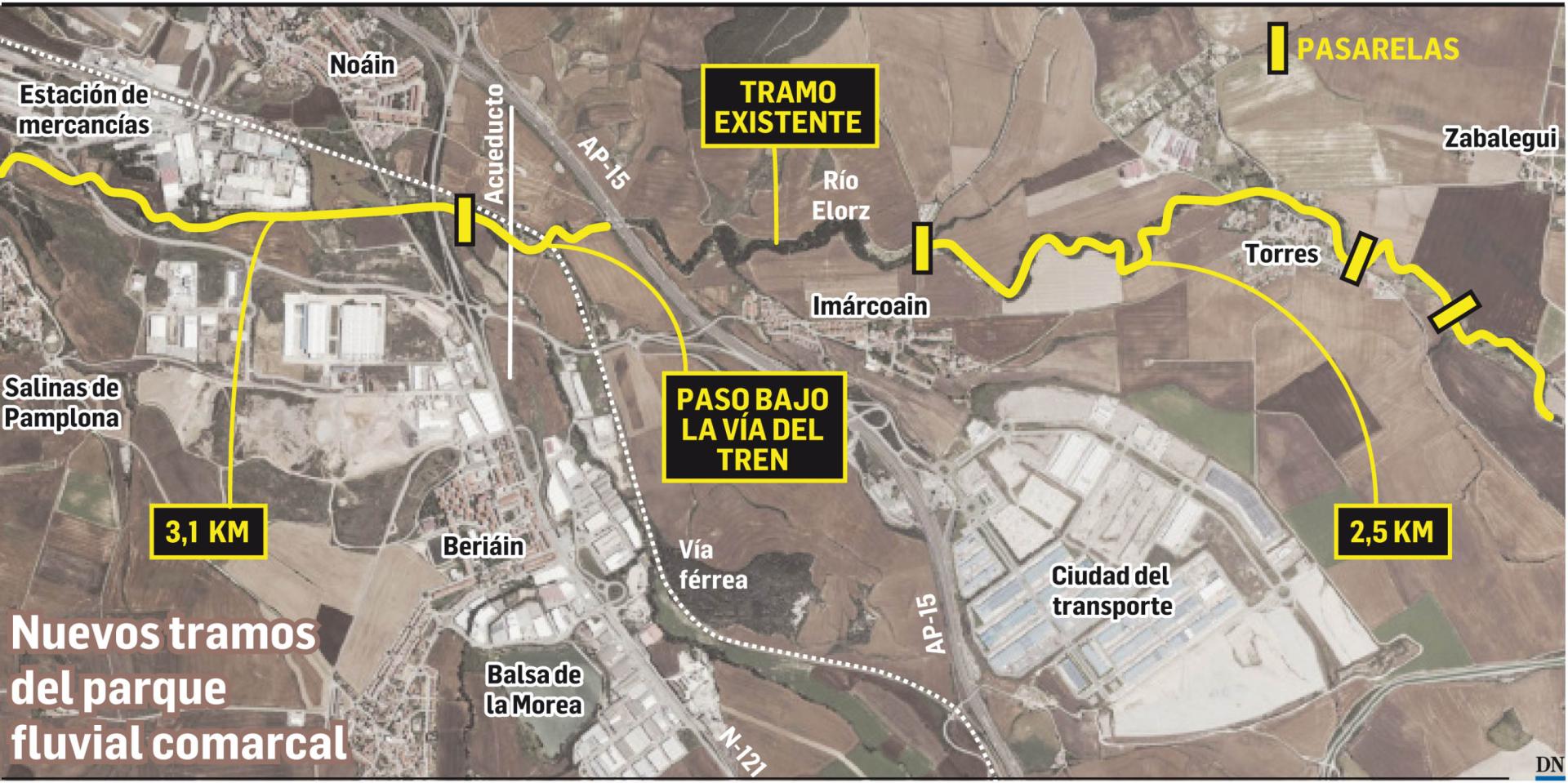 Nuevos tramos del parque fluvial comarcal