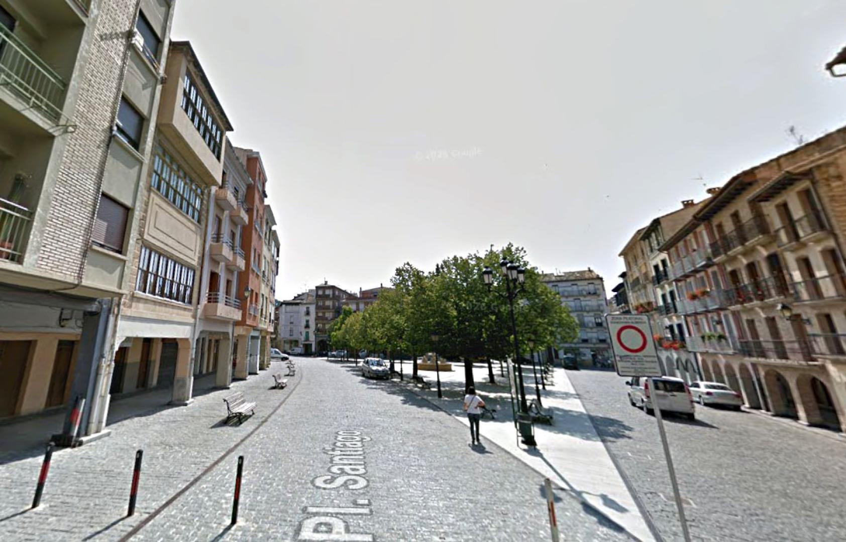 Plaza de Santiago en Estella, donde han ocurrido los hechos