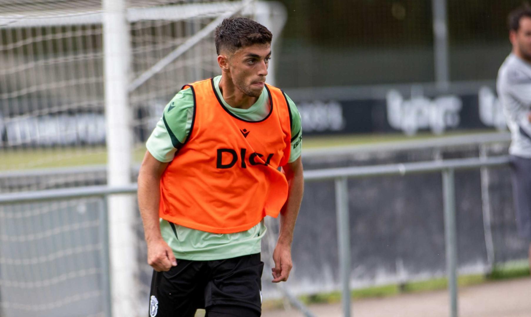 Lizancos, en una sesión con el Burgos