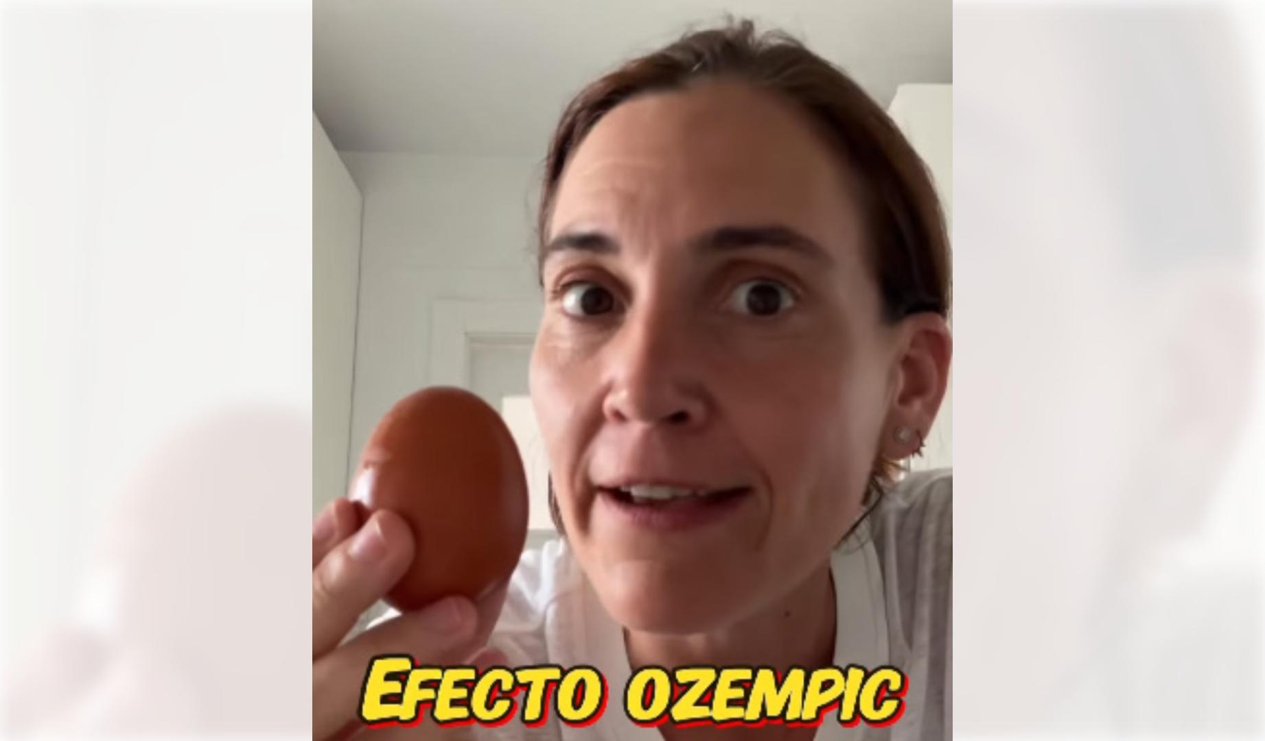 Boticaria García, durante su vídeo sobre los huevos y Ozempic