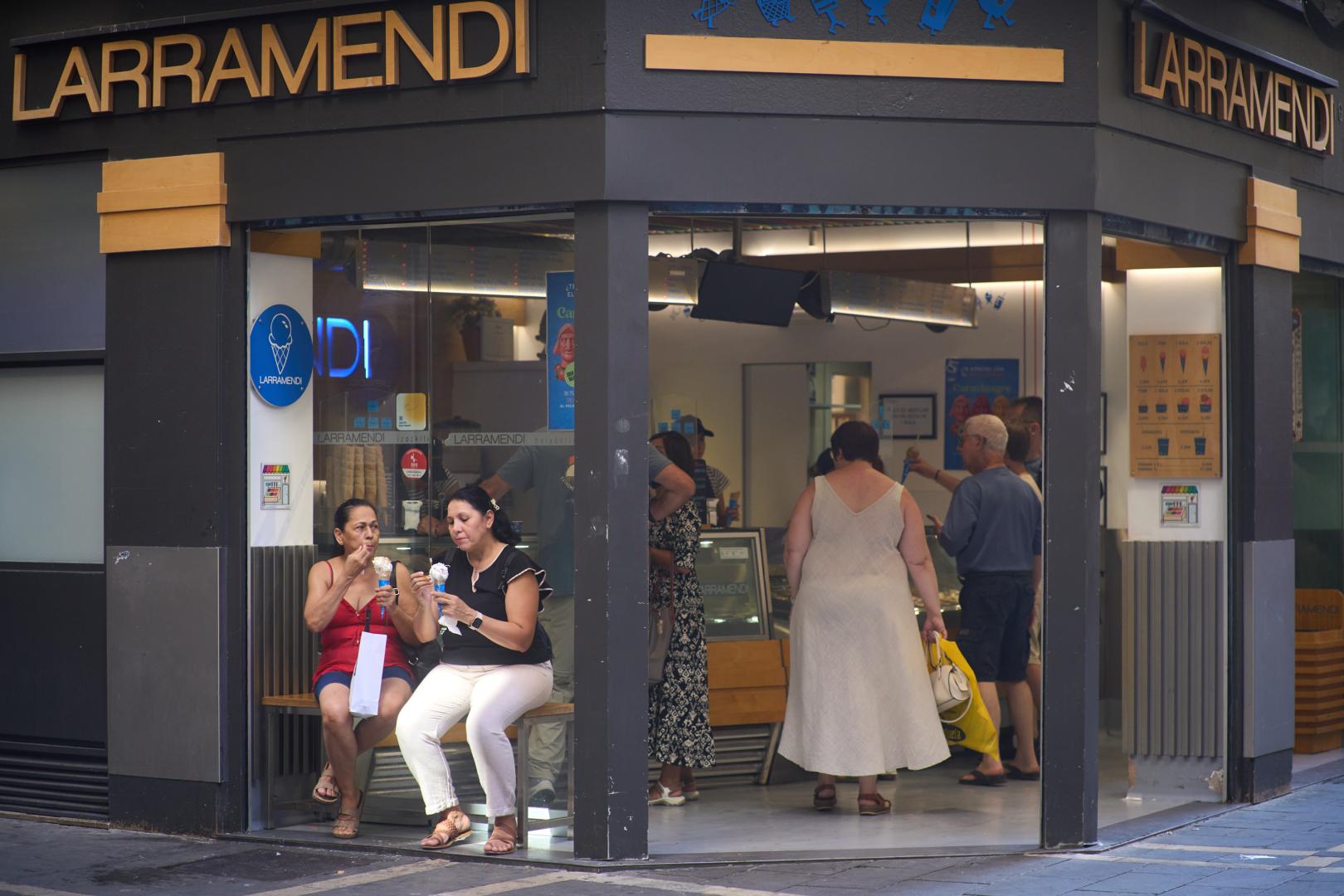 Bajada de ventas en heladerías de Pamplona por el intenso calor