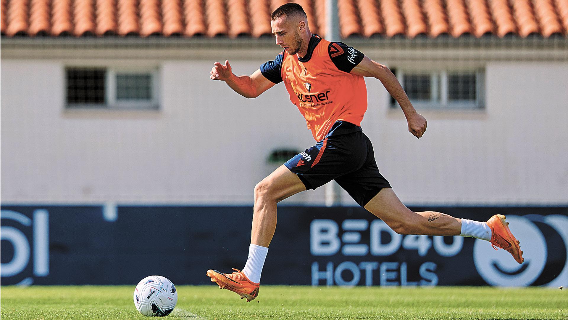 Dubasin, en un entrenamiento de esta semana