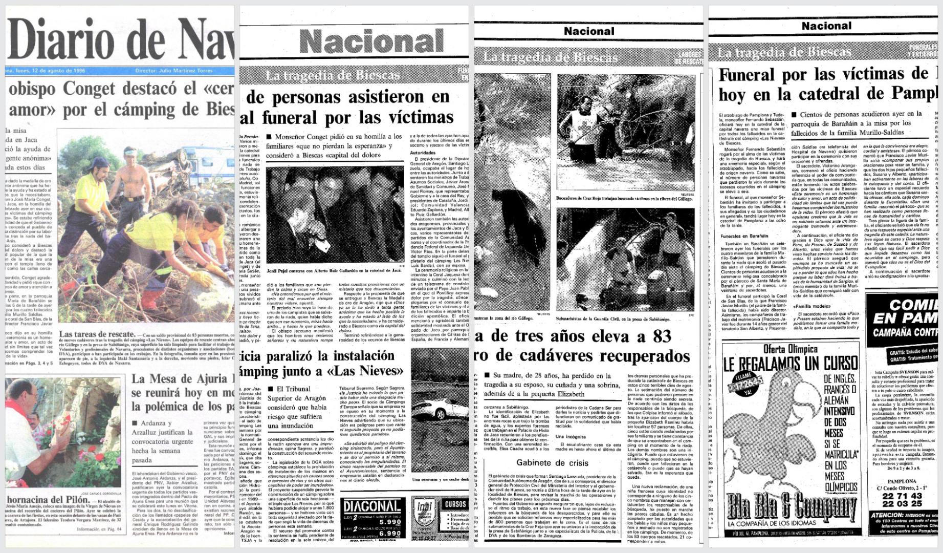 Páginas de Diario de Navarra del 12 de agosto de 1996