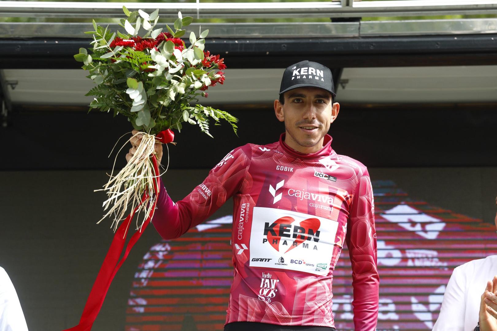 Diego Uriarte, líder de la montaña en la Vuelta a Burgos.