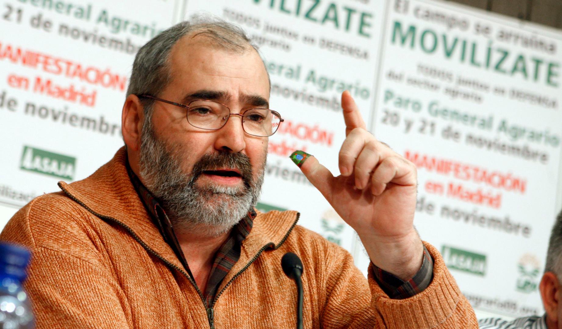 Fotografía de archivo (18/11/2009), del exsecretario de la Unión de Agricultores y Ganaderos de Aragón (UAGA Aragón), Javier Sánchez