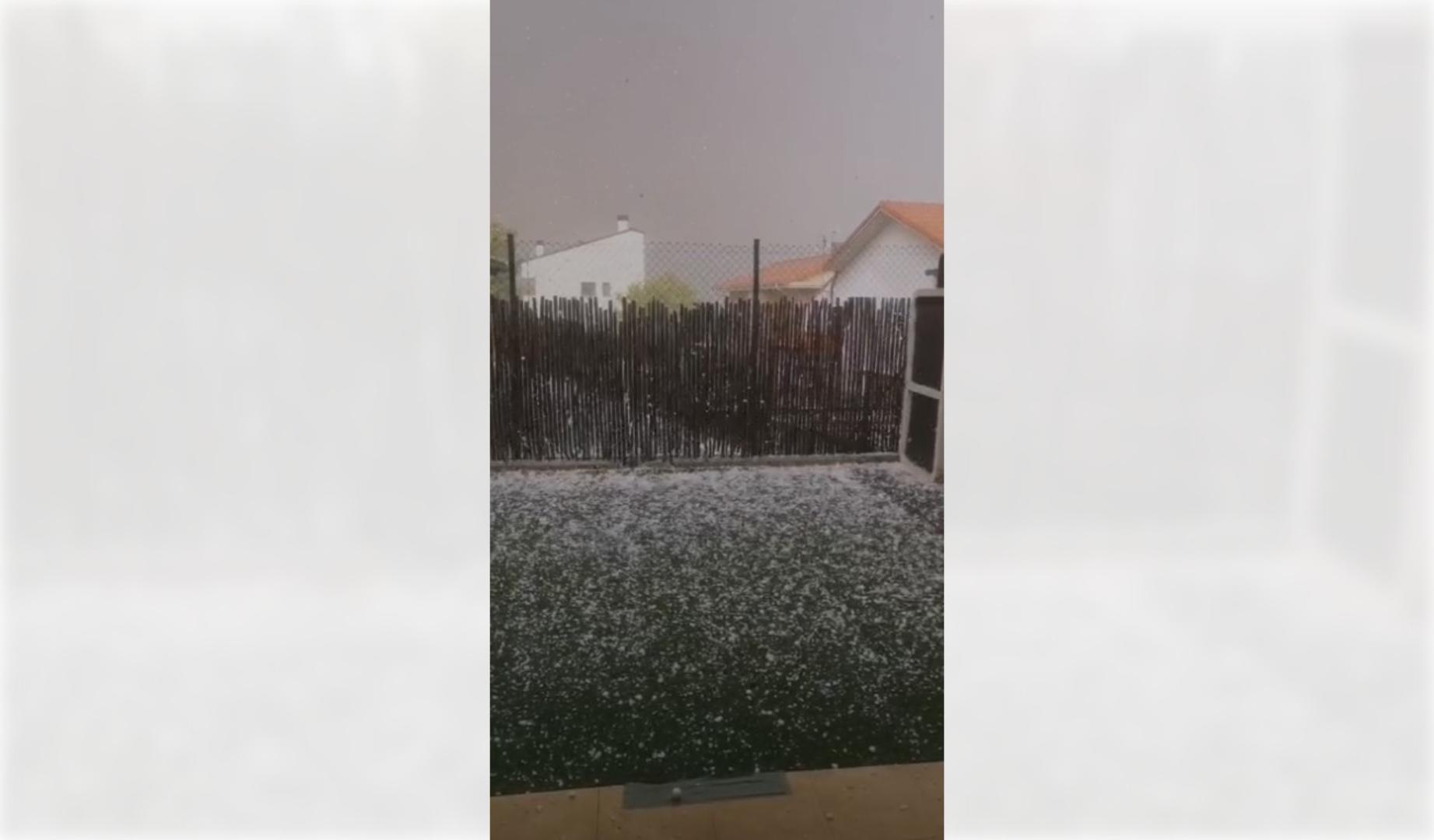 Vídeo de la granizada de este domingo en Beriain