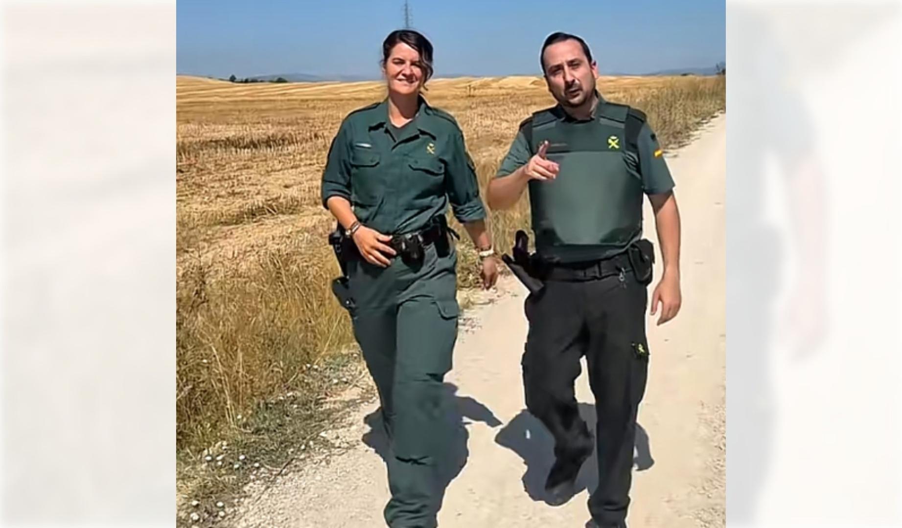 Captura del vídeo publicado en TikTok por la Guardia Civil de Navarra con consejos para el eclipse